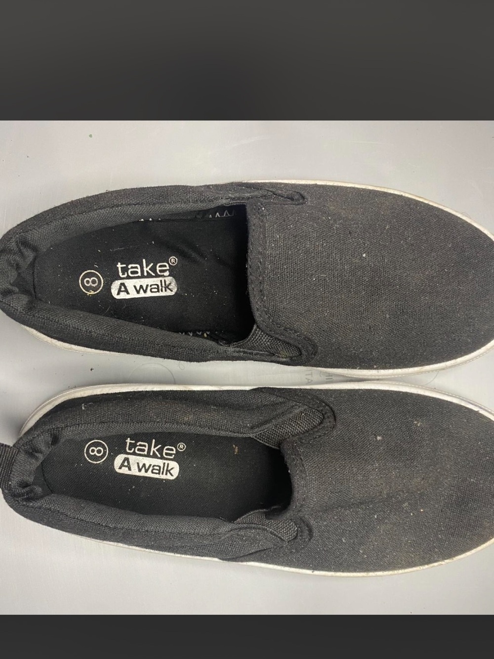 Men's Black Slip-On Canvas Shoes